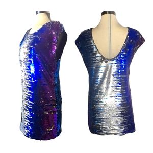 Staring at Stars Luxury Multicolor Sequins Mini Dress Size XS